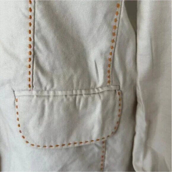 Sundance Cream Colored Linen Blend Blazer Size Medium - Picture 6 of 9